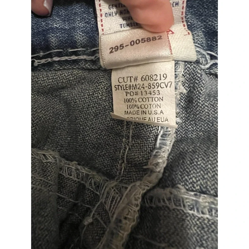 True Religion Ricky Super T 36 Jeans Thick Stitches Made In USA RARE Vintage